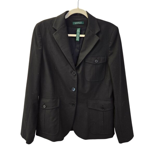 Lauren Ralph Lauren Viscose Blend Three Button Blazer Jacket Size 12 - Picture 1 of 6